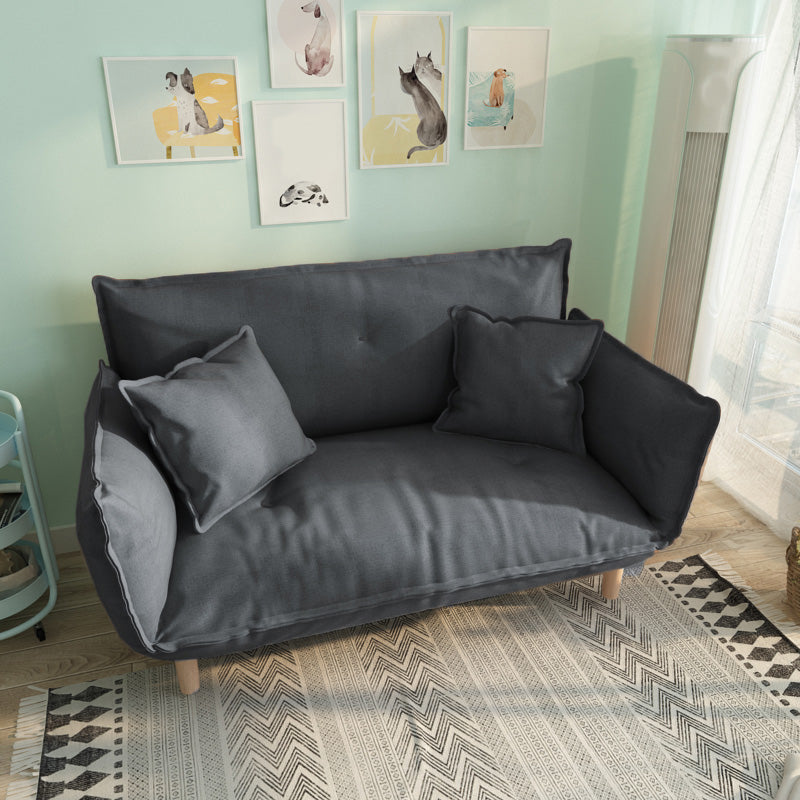 Moderne Stoffsofa eingebrauchter Armsitze mit Kissen für Wohnung