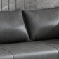 Modernes 2-Sitz-Sofa Kunstledertuxedo-Armsofa mit 2 Kissen