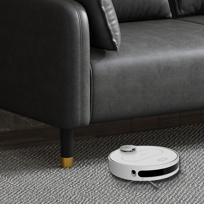 Modernes 2-Sitz-Sofa Kunstledertuxedo-Armsofa mit 2 Kissen