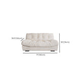 Contemporary White Sofa Faux Leather Armless Sofa with Loose Back Clearhalo 'furn' 'furn_sofas' 'Furniture' 'Living Room Furniture' 'Sofa' 'sofas' 7070397