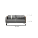 Zeitgenössisches graues Sofa Kunstleder -Quadratarmof Sofa mit Kissen