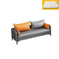 Contemporary Sofa Faux Leather Square Arm Sofa with Pillows for Apartment 3-Seater Sofa Faux Leather Latex Clearhalo 'furn' 'furn_sofas' 'Furniture' 'Living Room Furniture' 'Sofa' 'sofas' 7070466