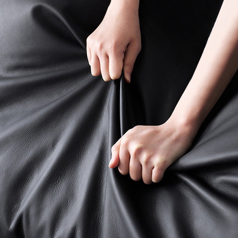 Contemporary Sofa Faux Leather Square Arm Sofa with Pillows for Apartment Clearhalo 'furn' 'furn_sofas' 'Furniture' 'Living Room Furniture' 'Sofa' 'sofas' 7070467