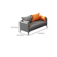 Contemporary Sofa Faux Leather Square Arm Sofa with Pillows for Apartment Clearhalo 'furn' 'furn_sofas' 'Furniture' 'Living Room Furniture' 'Sofa' 'sofas' 7070479
