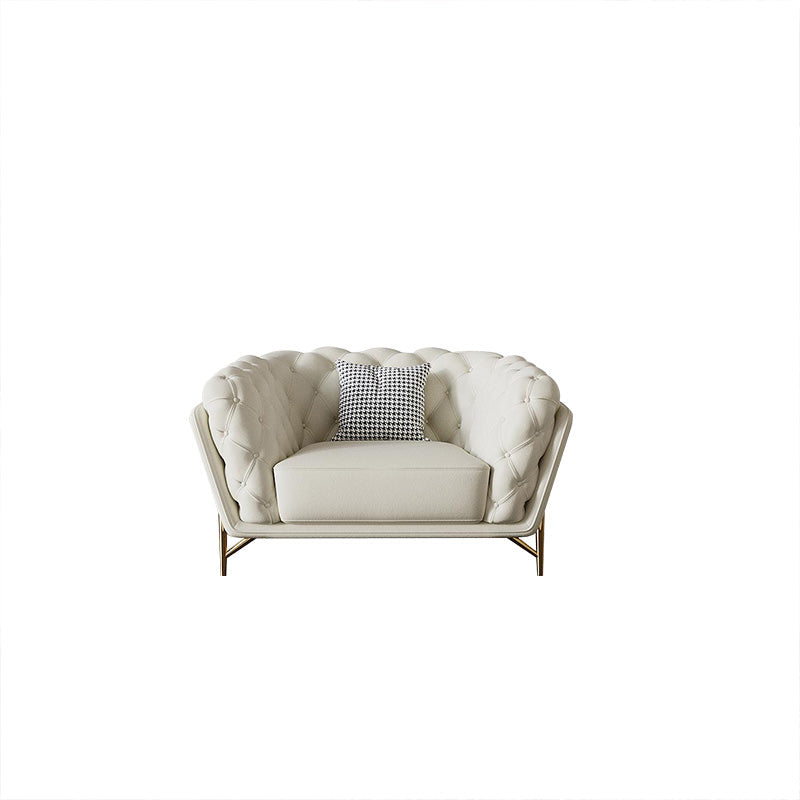 Sofá contemporáneo de Sofá con brazo de Tuxedo de Velvet con respaldo dividido con mechones