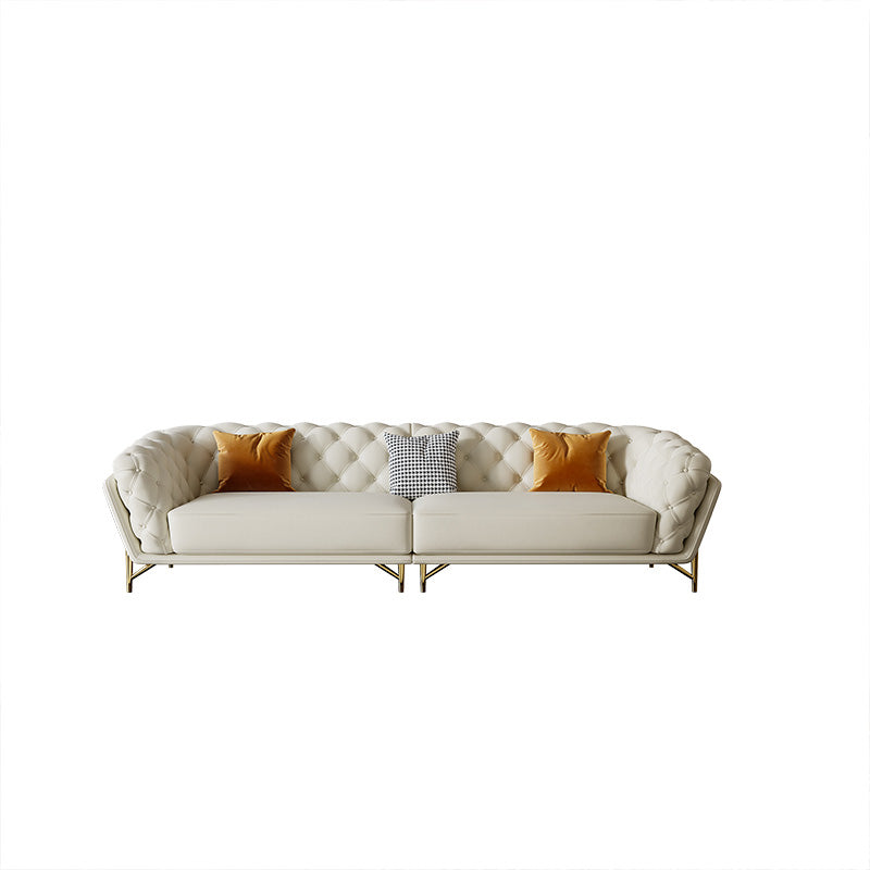 Sofá contemporáneo de Sofá con brazo de Tuxedo de Velvet con respaldo dividido con mechones