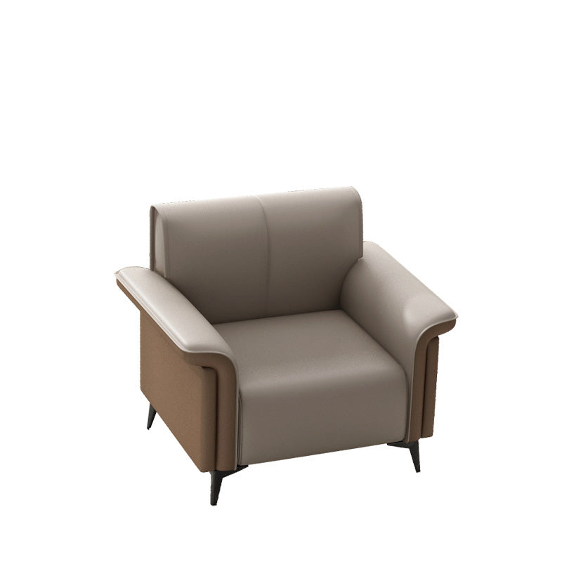 Faux Cuir évasé canapé contemporain canapé avec coussins