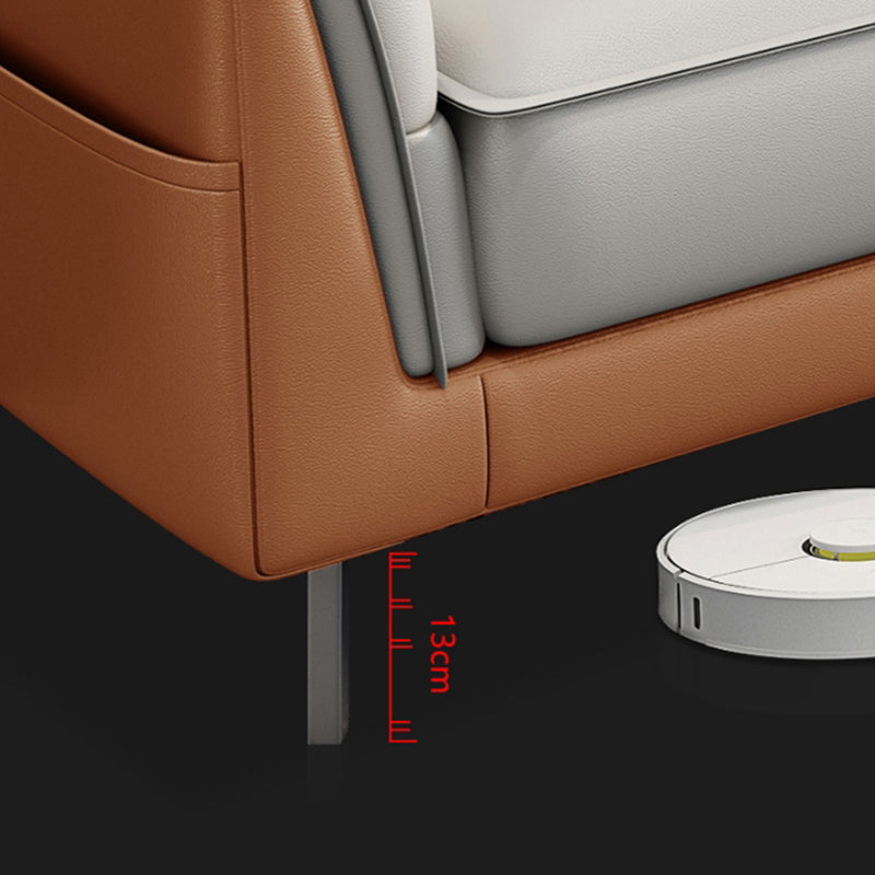 35.43 "brede hedendaagse bank faux leer met kussentoparmkussens sofa