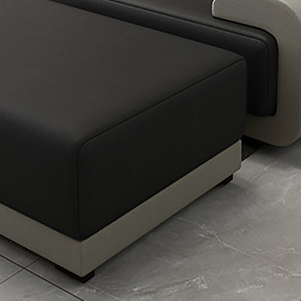 Hedendaagse faux lederen sectionele bank kussen bovenarmkussens zitplaatsen voor woonkamer