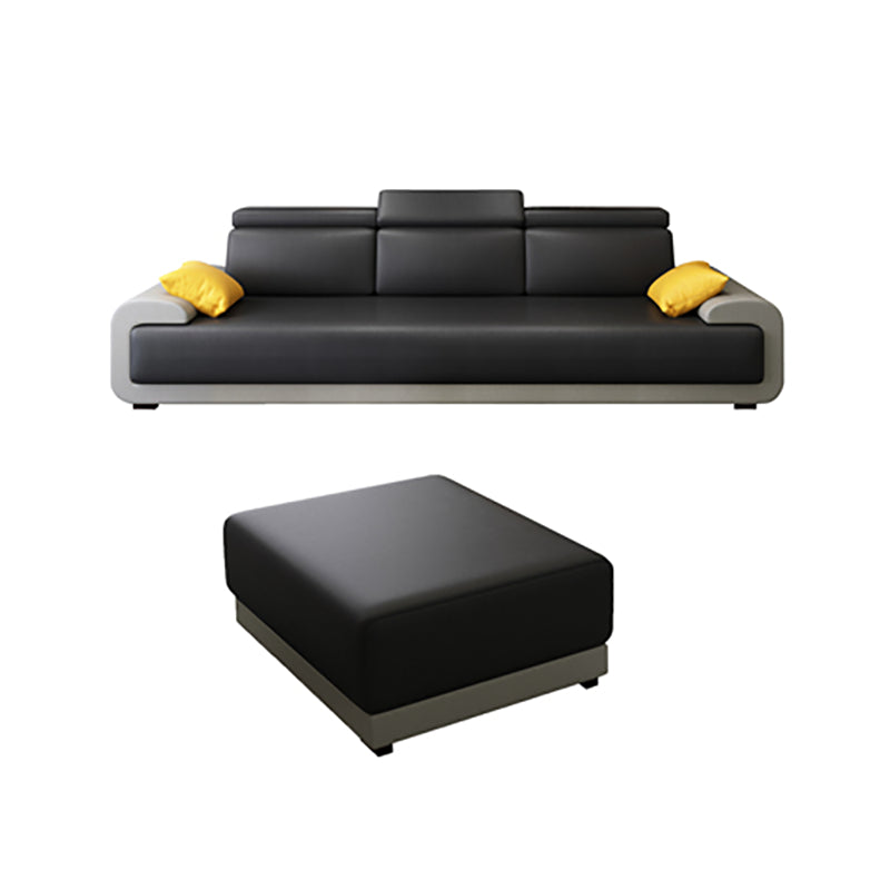 Hedendaagse faux lederen sectionele bank kussen bovenarmkussens zitplaatsen voor woonkamer