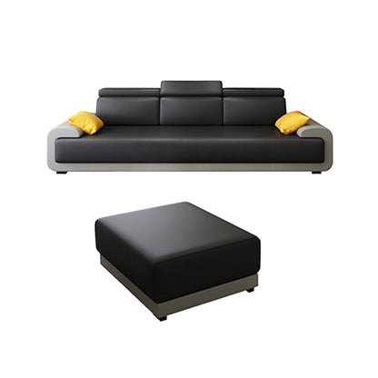 Hedendaagse faux lederen sectionele bank kussen bovenarmkussens zitplaatsen voor woonkamer