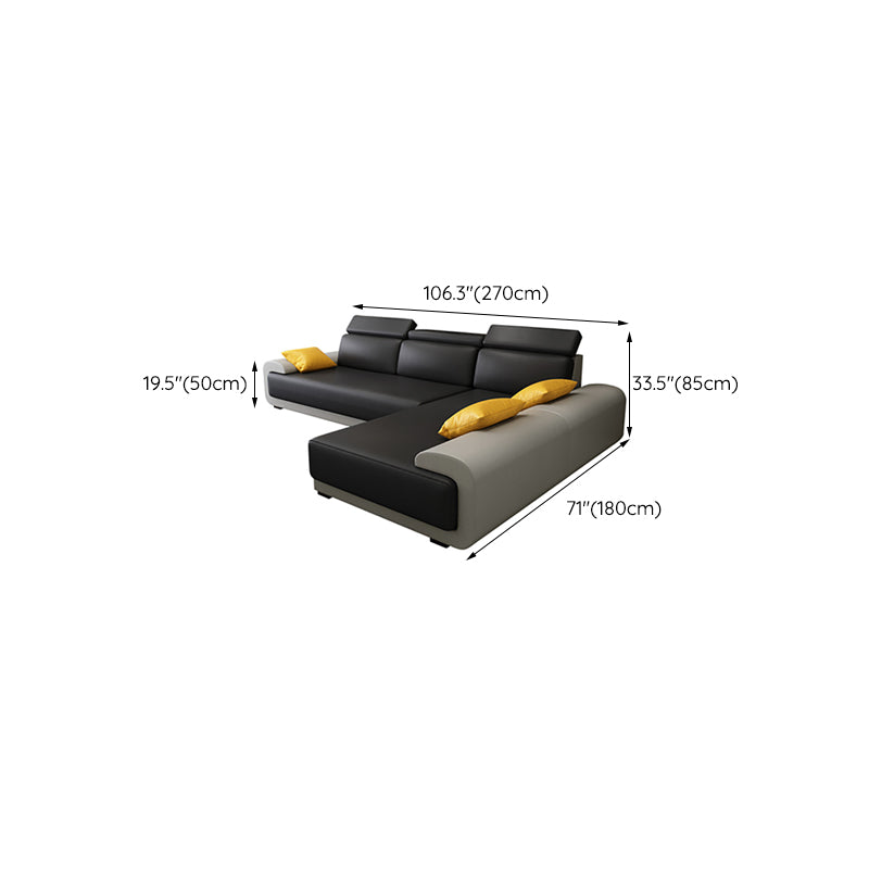 Hedendaagse faux lederen sectionele bank kussen bovenarmkussens zitplaatsen voor woonkamer