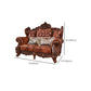 本革ソファ茶色の房状のスプリットバックロールアームソファリビングルーム用