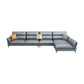Contemporary Sectional Faux Leather Sofa Sectional with Flared Arm