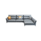 Contemporary Sectional Faux Leather Sofa Sectional with Flared Arm