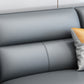 Contemporary Sectional Faux Leather Sofa Sectional with Flared Arm