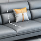 Contemporary Sectional Faux Leather Sofa Sectional with Flared Arm