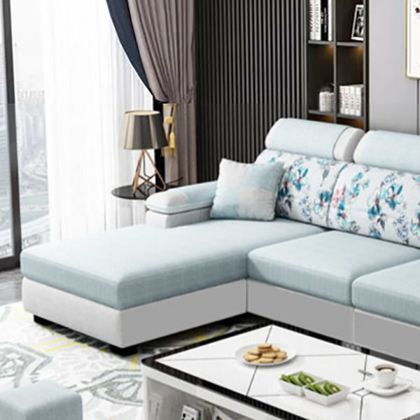 Sofá de lino moderno Sofá Pilpo de almohada Sectional para sala de estar para sala de estar