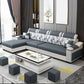 Sofá de lino moderno Sofá Pilpo de almohada Sectional para sala de estar para sala de estar