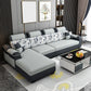 Sofá de lino moderno Sofá Pilpo de almohada Sectional para sala de estar para sala de estar