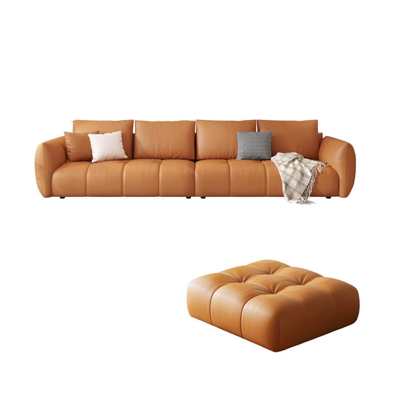 リビングルームのためにボルスター枕の座席を備えた超近代的な革のソファ