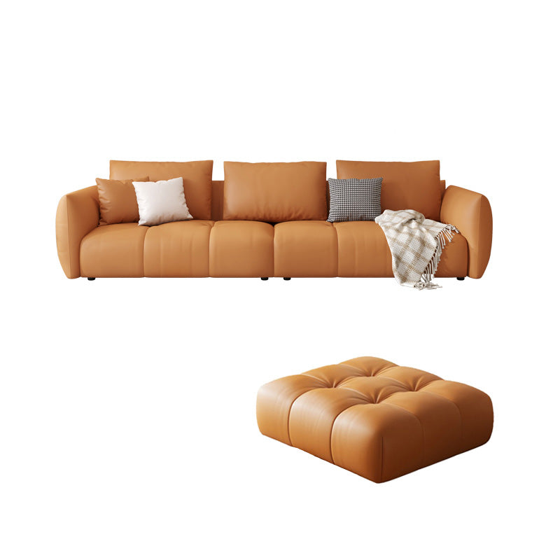 リビングルームのためにボルスター枕の座席を備えた超近代的な革のソファ