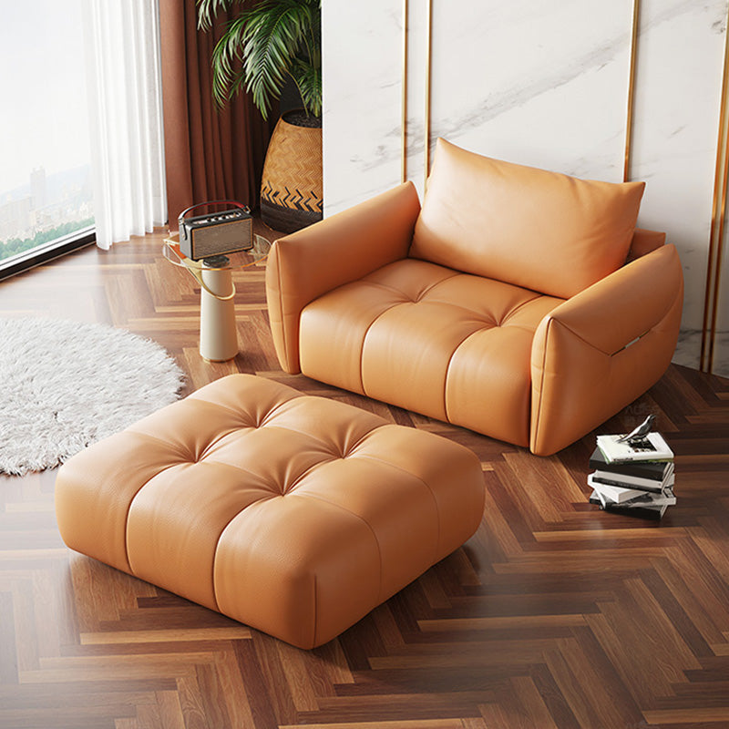 リビングルームのためにボルスター枕の座席を備えた超近代的な革のソファ
