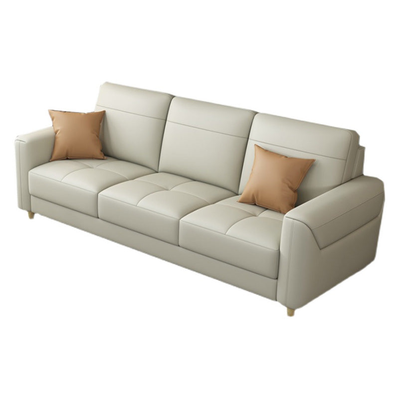 Canapé en cuir glamour contemporain avec oreillers de boîtier siège pour le salon