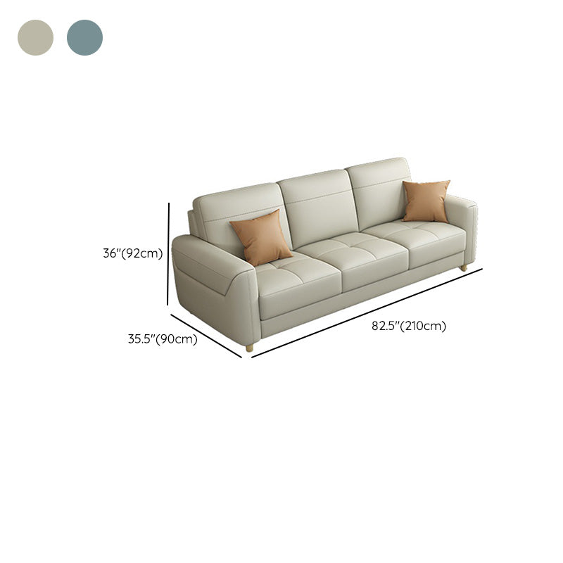 Canapé en cuir glamour contemporain avec oreillers de boîtier siège pour le salon