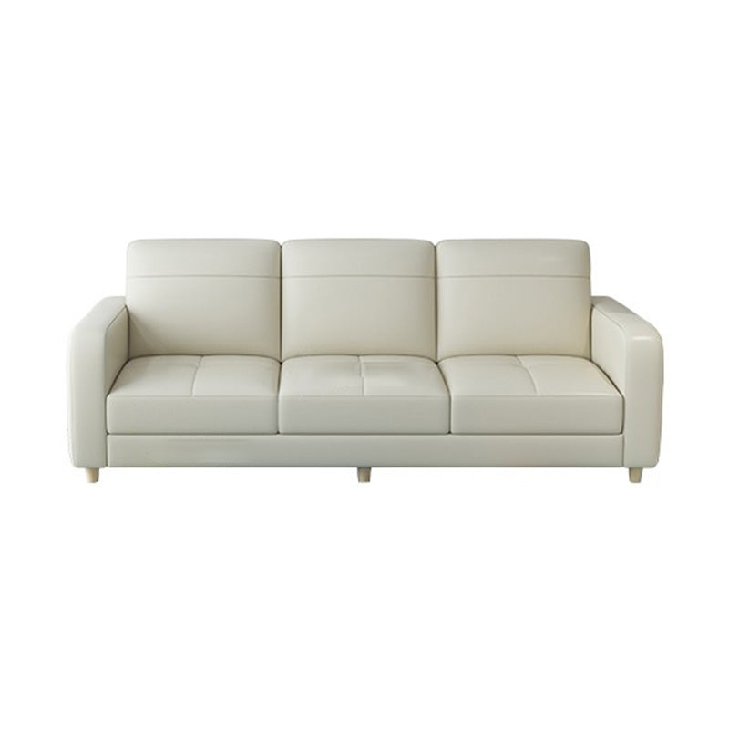 リビングルーム用のボルスター枕の座席付きモダンスタイルの革のソファ