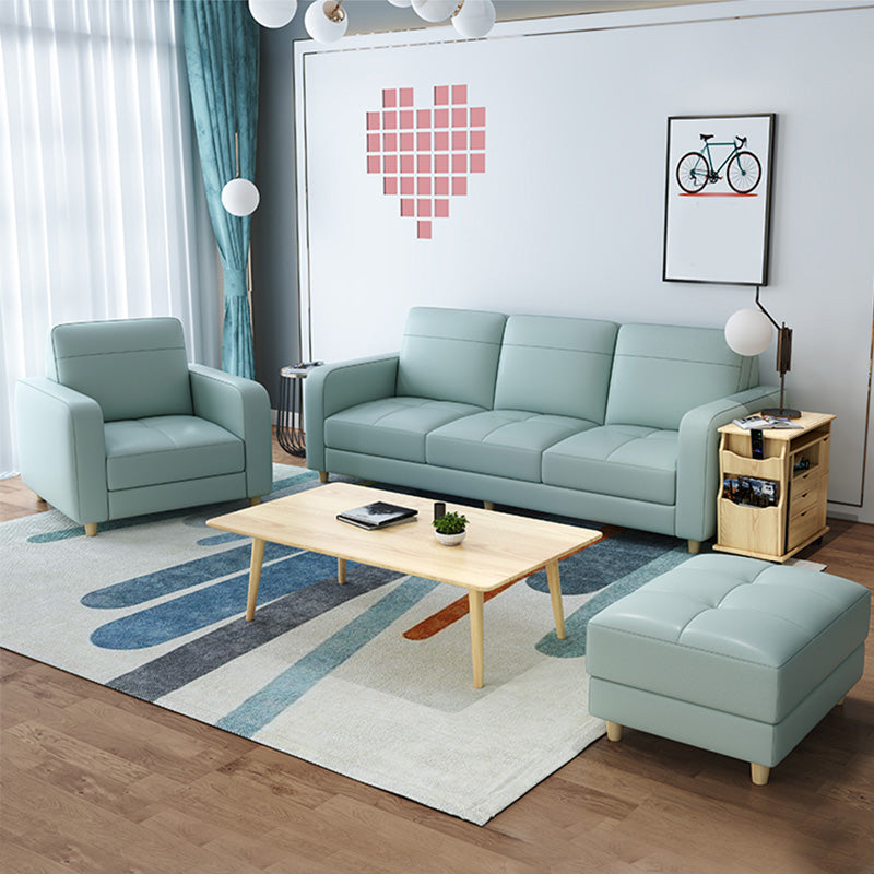 リビングルーム用のボルスター枕の座席付きモダンスタイルの革のソファ