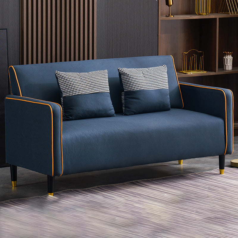 コンテンポラリースタイルスクエアアームソファリビングルームファブリックシート