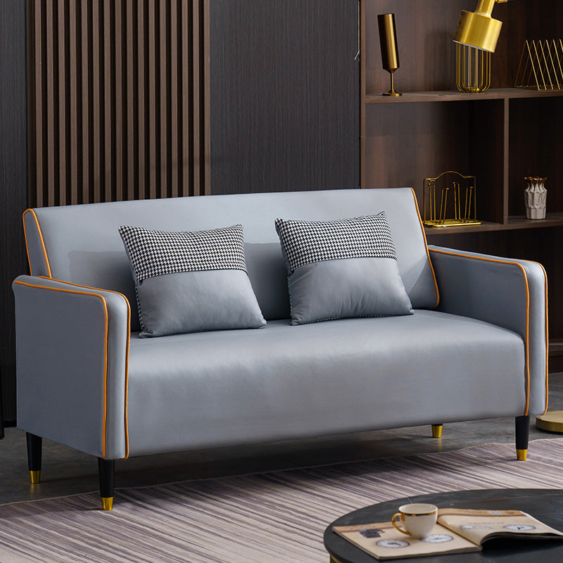コンテンポラリースタイルスクエアアームソファリビングルームファブリックシート