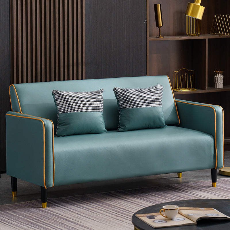 コンテンポラリースタイルスクエアアームソファリビングルームファブリックシート