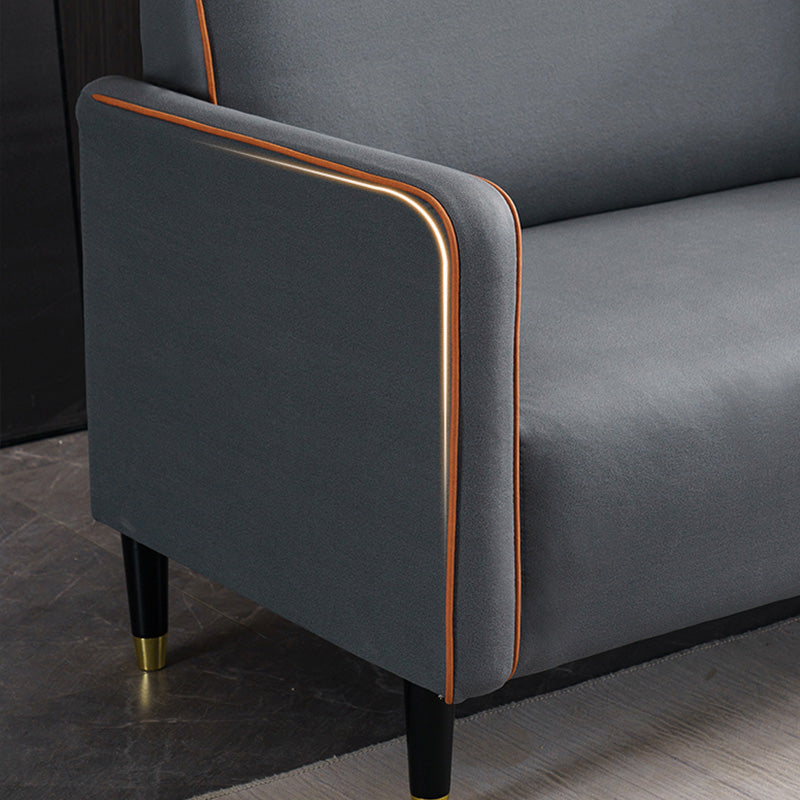 コンテンポラリースタイルスクエアアームソファリビングルームファブリックシート