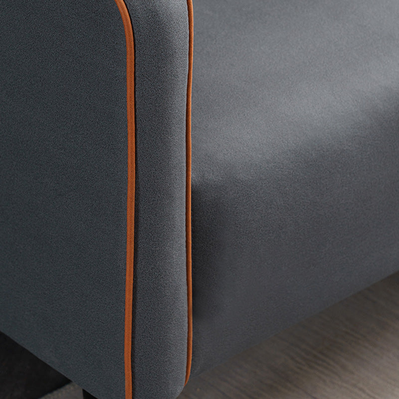 コンテンポラリースタイルスクエアアームソファリビングルームファブリックシート