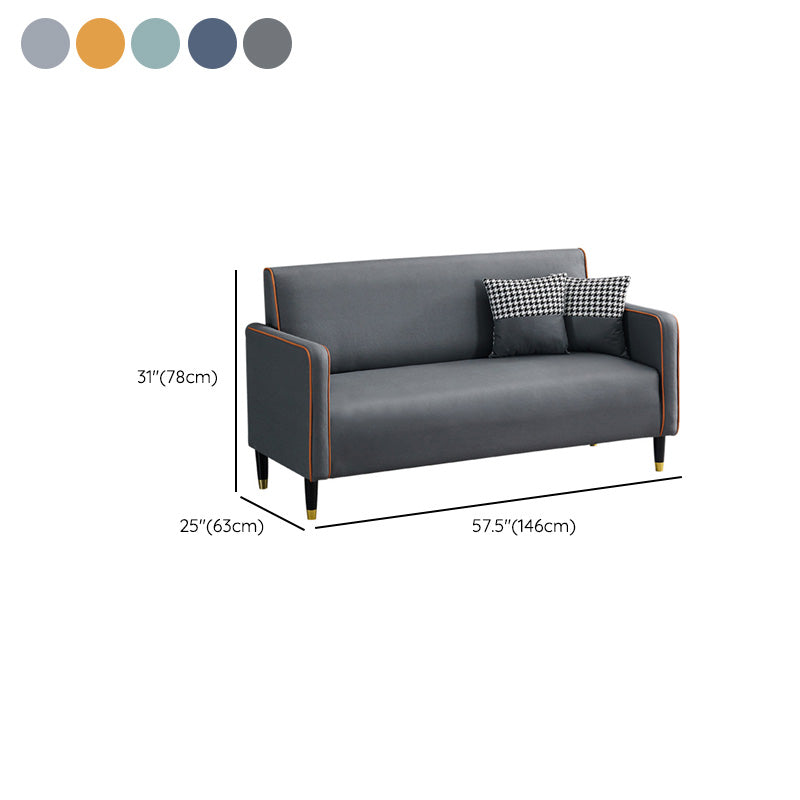 コンテンポラリースタイルスクエアアームソファリビングルームファブリックシート