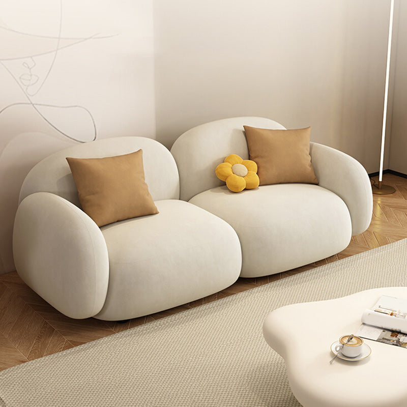 Appartement de salon du bras carré de style moderne Souins en blanc