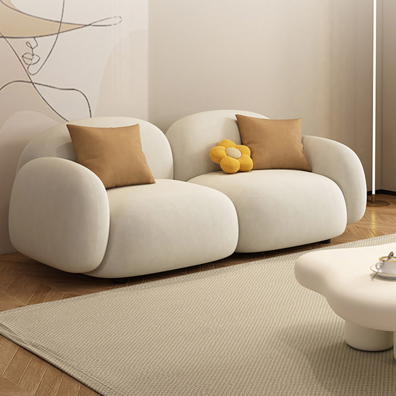 Appartement de salon du bras carré de style moderne Souins en blanc