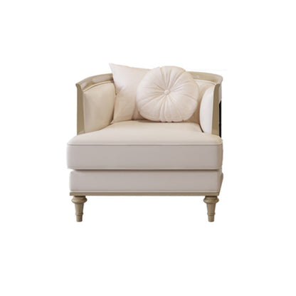 Mid Century Modern Arm Loveseat Standard Sofa for Living Room 1-Seater Sofa Genuine Leather Clearhalo 'furn' 'furn_sofas' 'Furniture' 'Living Room Furniture' 'Sofa' 'sofas' 7071451