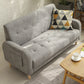 Tufted Fabric Sofa with Four Wooden Legs Square Tufted Sofa for Bonus Room Dark Gray Flannel Clearhalo 'furn' 'furn_sofas' 'Furniture' 'Living Room Furniture' 'Sofa' 'sofas' 7071519