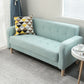 Tufted Fabric Sofa with Four Wooden Legs Square Tufted Sofa for Bonus Room Mint Green Flannel Clearhalo 'furn' 'furn_sofas' 'Furniture' 'Living Room Furniture' 'Sofa' 'sofas' 7071541