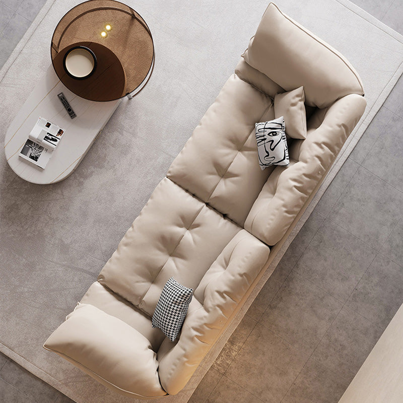 現代的なフェイクレザーリビングルーム用の髪のピン脚ソファソファソファー