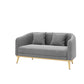 Coffee Shop Sofa with Pillows Contemporary Style Tuxedo Arm Sofa