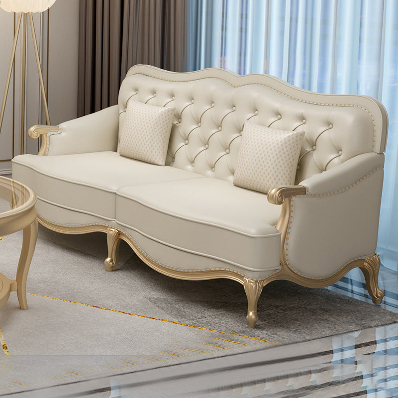 38" High Sofa Charles Of London Arm Sofa with Tufted Split-Back for Living Room 2-Seater Sofa Nappa Clearhalo 'furn' 'furn_sofas' 'Furniture' 'Living Room Furniture' 'Sofa' 'sofas' 7071710