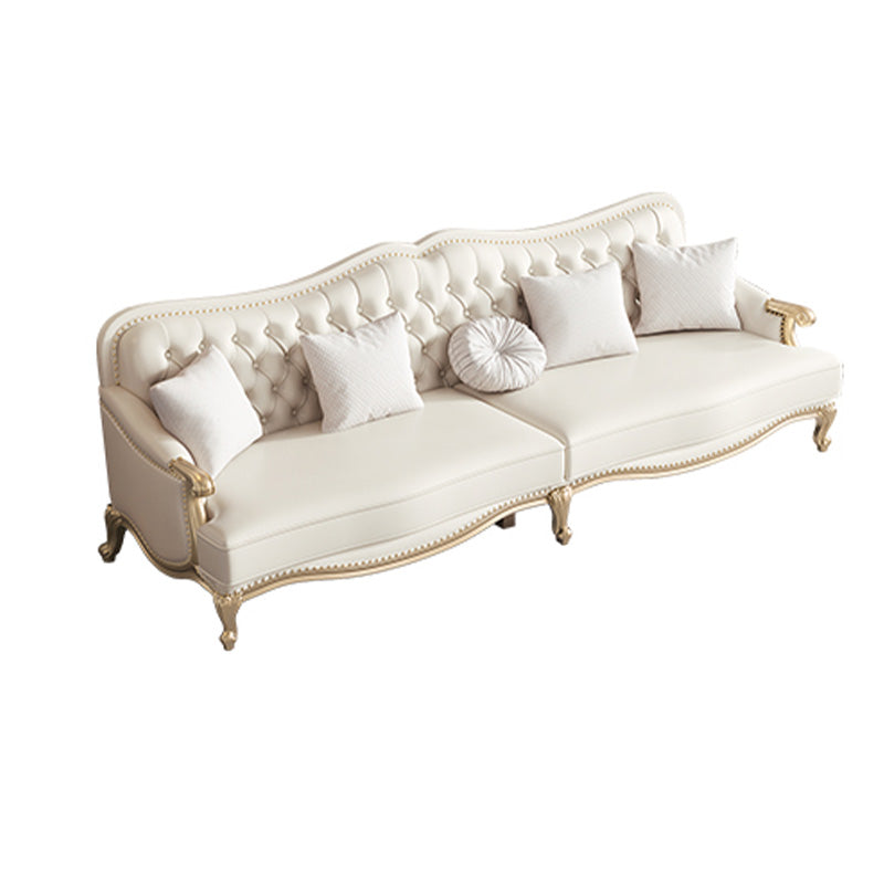 38" High Sofa Charles Of London Arm Sofa with Tufted Split-Back for Living Room 4-Seater Sofa Nappa Clearhalo 'furn' 'furn_sofas' 'Furniture' 'Living Room Furniture' 'Sofa' 'sofas' 7071716