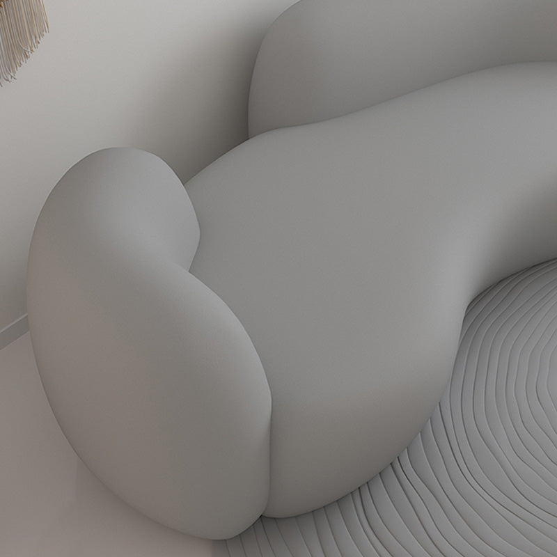 湾曲したラブシートソファコンテンポラリースタイルリビングルームのユニークな座席