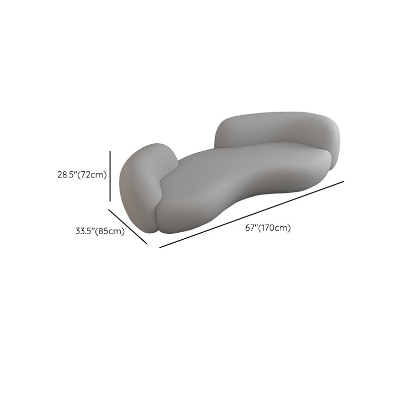 湾曲したラブシートソファコンテンポラリースタイルリビングルームのユニークな座席