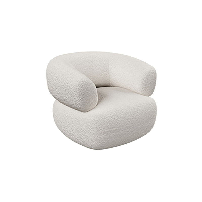 Canapé de tissu de style unique dans une chambre bonus blanc cassé