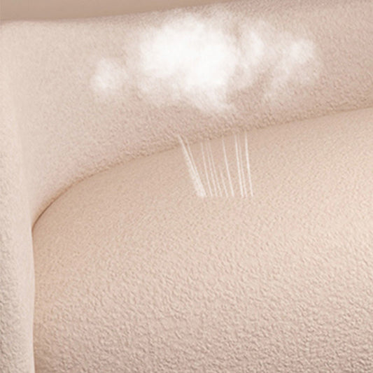 Unique Style Fabric Sofa in Off-White Bonus Room Apartment Seating